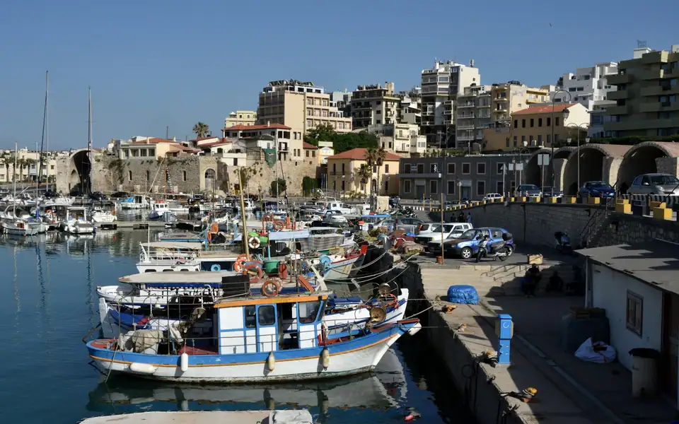 Boats in Heraklion's Venetian harbour, Crete